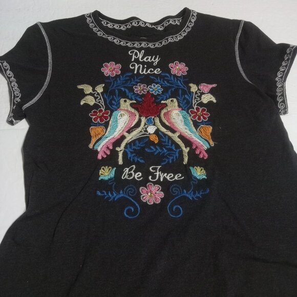 Double D Ranch Women's Embroidered SS Shirt Size M - Picture 1 of 10